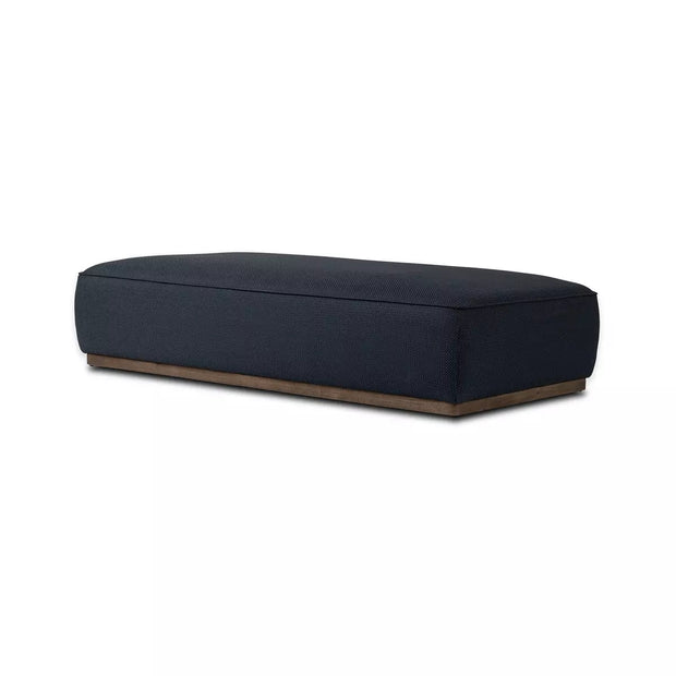 Four Hands Sinclair Cocktail Ottoman ~ Fresno Cobalt Upholstered Faux Leather