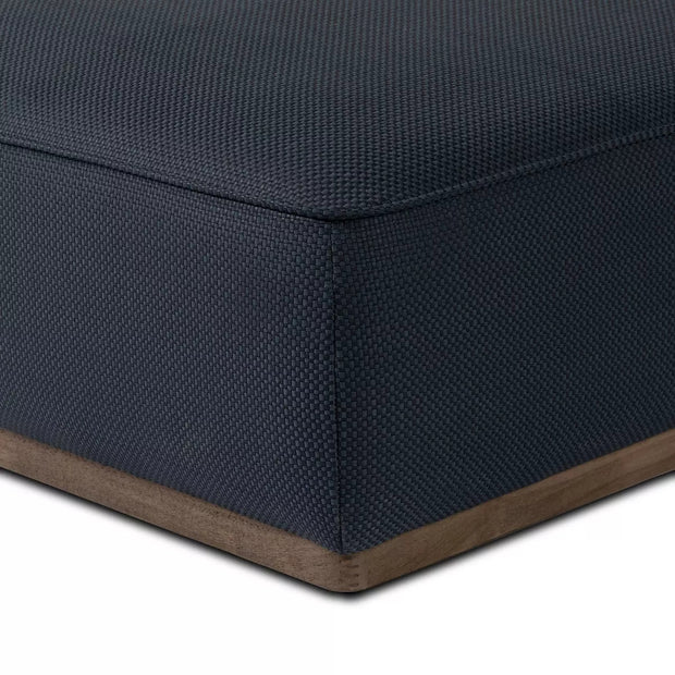 Four Hands Sinclair Cocktail Ottoman ~ Fresno Cobalt Upholstered Faux Leather