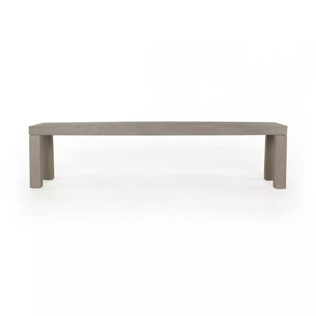 Four Hands Sonora Outdoor Dining Bench- Weathered Grey Teak
