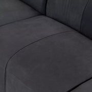 Four Hands Stefano 3 Piece Sectional Sofa ~ Modena Midnight Too Grain Leather