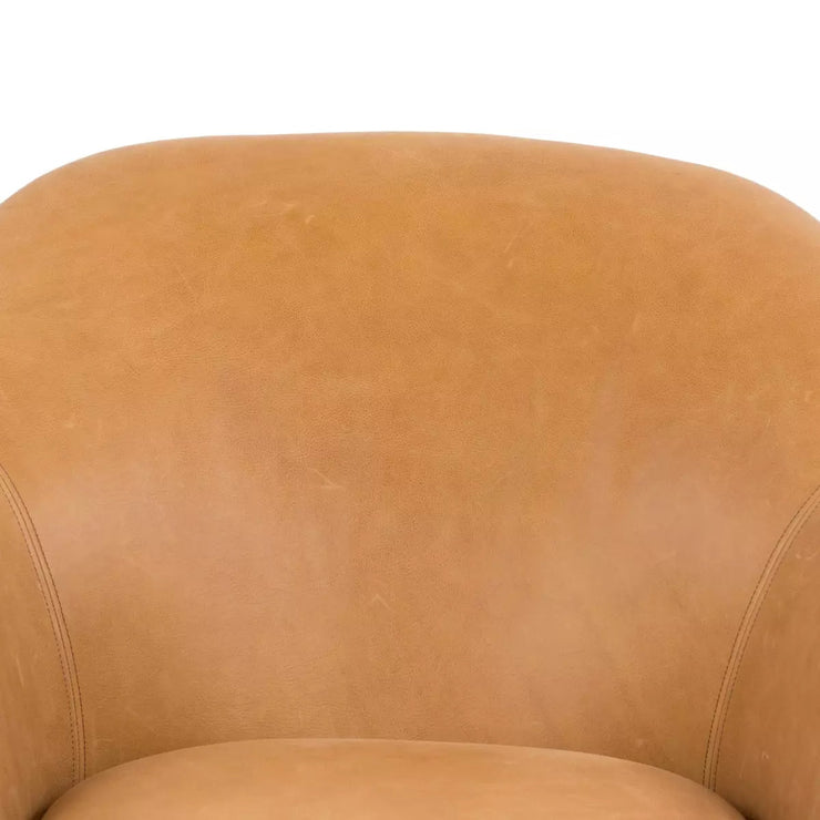 Four Hands Suerte Accent Chair ~ Palermo Butterscotch Top Grain Leather