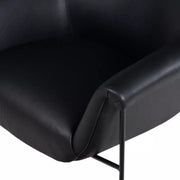 Four Hands Suerte Accent Chair ~  Carson Black Top Grain Leather