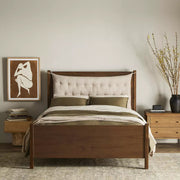 Four Hands Sullivan Bed ~ Harbor Sand Performance Fabric Queen Size Bed