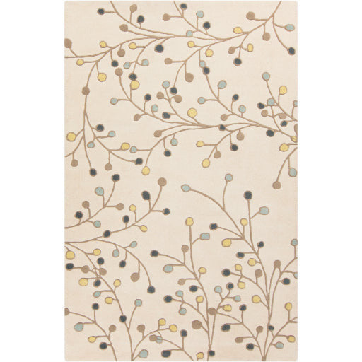 Surya Rugs Athena Collection Beige, Wheat, Ink Blue, Brown & Denim Area Rug ATH-5116