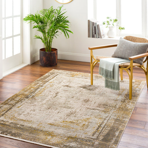 Surya Rugs Solar Collection Wheat, Tan, Beige Blush, Dark Brown & Mustard Area Rug SOR-2318