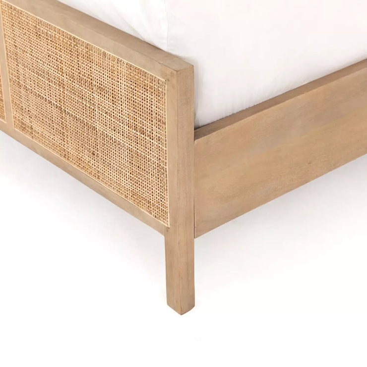 Four Hands Sydney Cane Bed ~ Natural Mango Wood Twin Size Bed