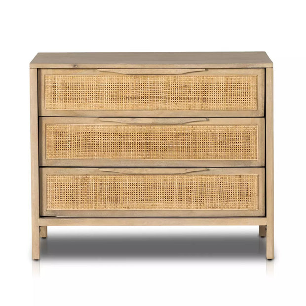 Four Hands Sydney Large Cane Nightstand ~ Natural Mango Wood