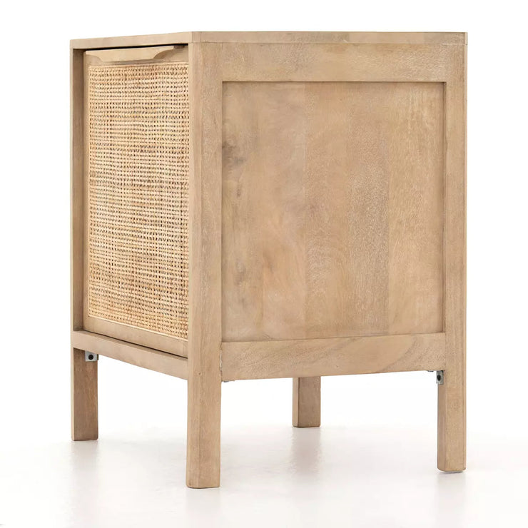 Four Hands Sydney Cane Nightstand ~ Natural Mango Wood