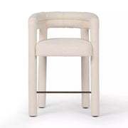 Four Hands Tacova Counter Stool ~ Florence Cream Upholstered Performance Fabric
