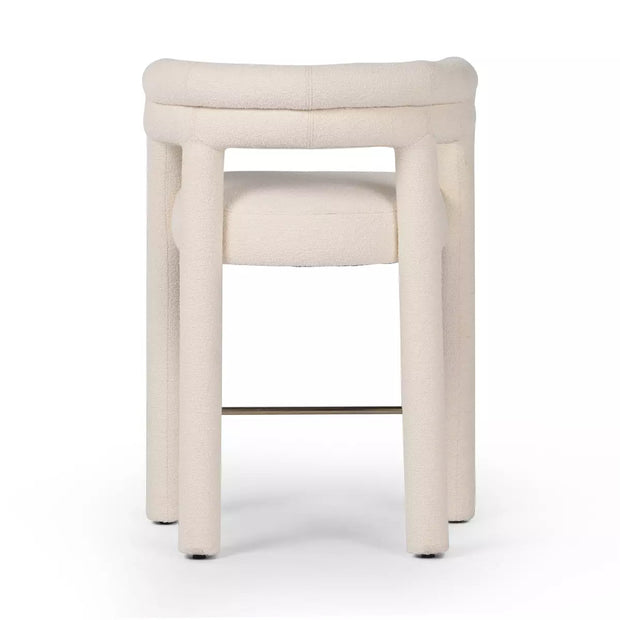 Four Hands Tacova Counter Stool ~ Florence Cream Upholstered Performance Fabric