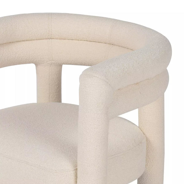 Four Hands Tacova Dining Chair ~ Florence Cream Upholstered Performance Fabric