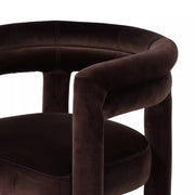 Four Hands Tacova Dining Chair ~ Surrey Cocoa Upholstered Velvet Fabric