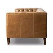 Four Hands Thurston Tufted Chesterfield Sofa ~ Dakota Warm Taupe Top Grain Leather