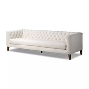 Four Hands Thurston Tufted Chesterfield Sofa ~ Antwerp Natural Upholstered Performance Fabric