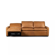 Four Hands Tillery Power Recliner 3 Piece Sectional ~ Sonoma Butterscotch Leather