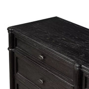 Four Hands Toulouse 9 Drawer Dresser ~ Distressed Black Oak Finish