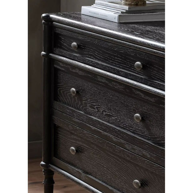 Four Hands Toulouse Chest ~ Distressed Black Oak Finish