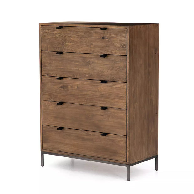 Four Hands Trey 5 Drawer Dresser ~ Auburn Poplar Wood