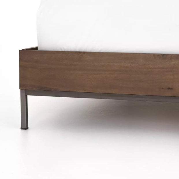 Four Hands Trey Bed ~ Auburn Poplar Wood Queen Size Bed