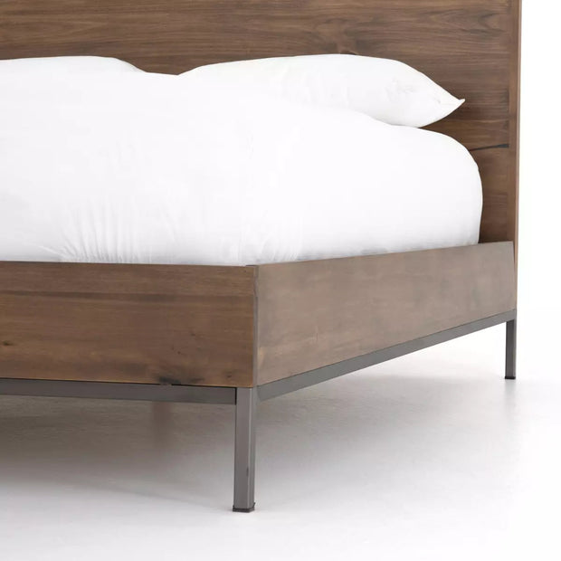 Four Hands Trey Bed ~ Auburn Poplar Wood Queen Size Bed