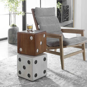Uttermost Roll The Dice Wood Stacked Dice Game Room Accent Table