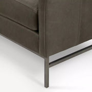 Four Hands Vanna Sofa 74” ~ Umber Pewter Top Grain Leather