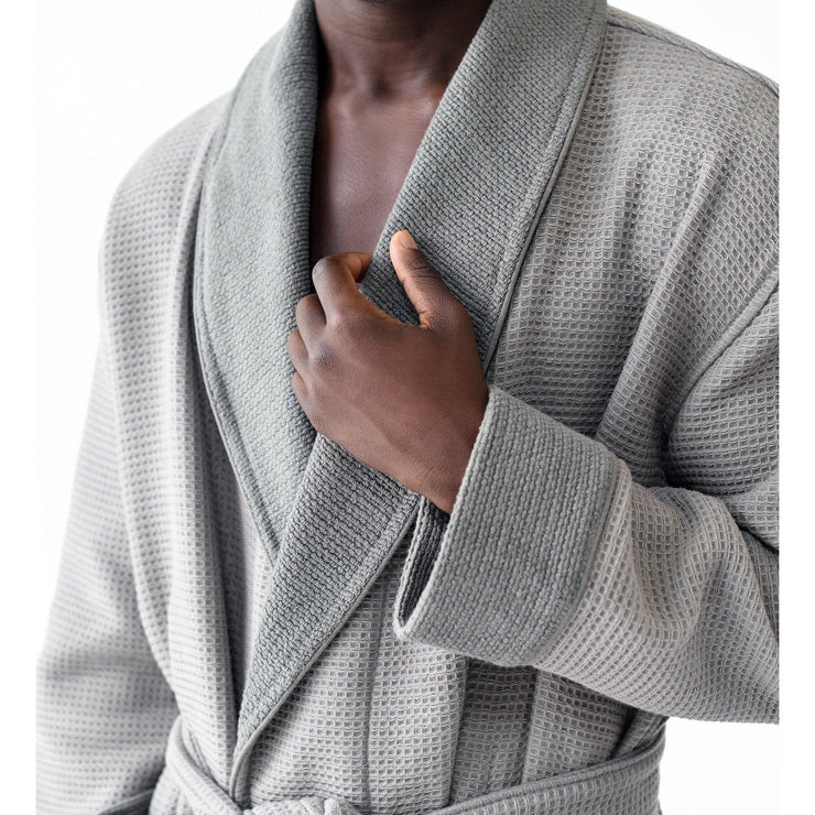 Cozy Earth Waffle Bath Robe Available in Charcoal, White and Light Grey