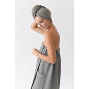 Cozy Earth Waffle Bath Wrap Available in Charcoal, White and Light