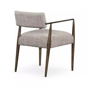 Four Hands Waldon Dining Armchair ~ Thames Coal Upholstered Performance Fabric