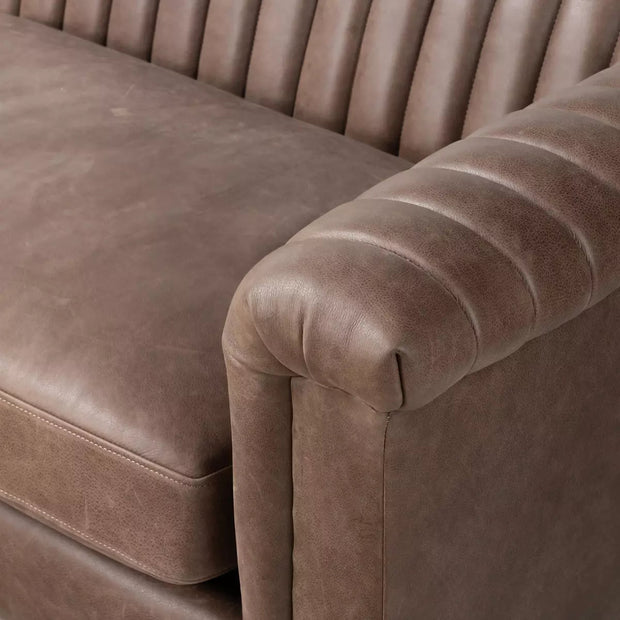Four Hands Watson Sofa 92” ~ Palermo Cigar Top Grain Leather