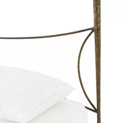 Four Hands Westwood Hammered Iron Bed ~ Antique Brass King Size Bed
