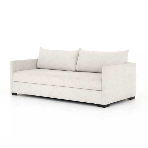 Four Hands Wickham Queen Size Sofa Bed 86” ~ Alameda Snow Upholstered Performance Fabric