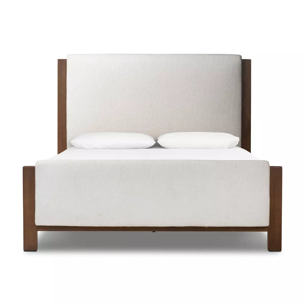 Four Hands Willem Bed ~ Upholstered Headboard and Footboard Queen Size Bed