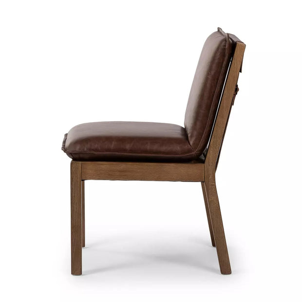 Four Hands Wilmington Dining Chair ~ Havana Brown Top Grain Leather