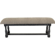 Surya Avalanche Hand Woven Fabric Rustic Modern Bench With Black Wood Base AAV-001