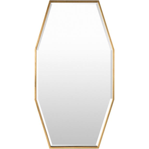 Surya Wall Decor & Mirrors Adams Modern Wall Mirror Gold Finish ADA-3001