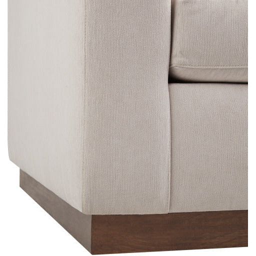 Surya Amherst Modern Square Arm Accent Chair With Wood Base