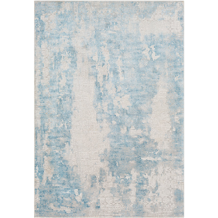 Surya Rugs Aisha Collection Light Blue, Gray & Off White Area Rug AIS-2301