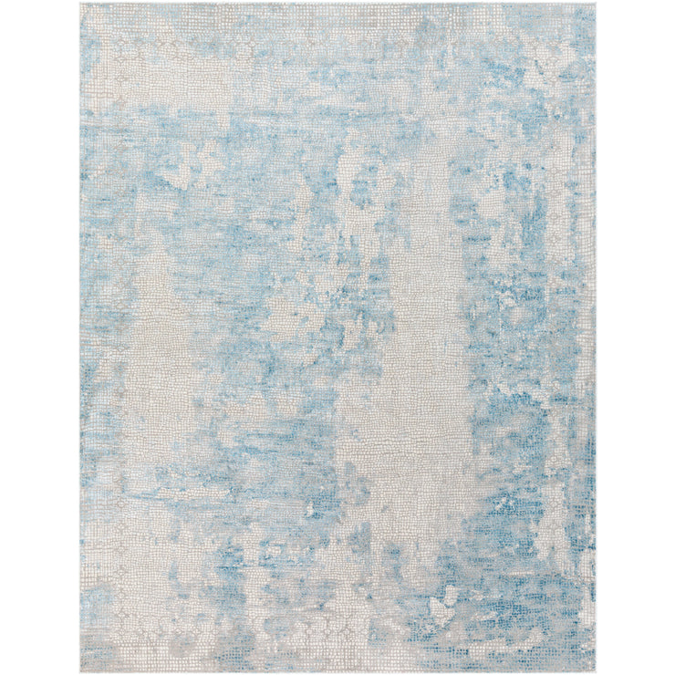 Surya Rugs Aisha Collection Light Blue, Gray & Off White Area Rug AIS-2301