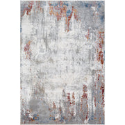 Surya Rugs Aisha Collection Charcoal, Light Gray, Lavender, Gray, Off White & Brick Red Area Rug AIS-2315