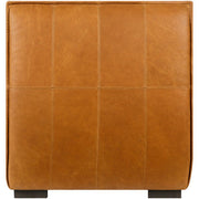 Surya Belfort Modern Channeled Cognac Brown Leather Accent Chair