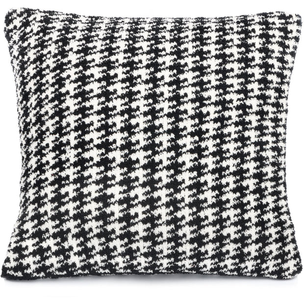 Kashwere Ultra Soft Houndstooth Pillows 18x18 Available In Black With Crème & Slate With White