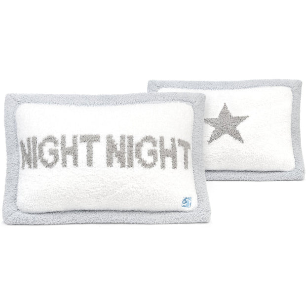 Kashwere Baby Ultra Soft Night Night Pillow Available In Ice Blue With White & Stone and Pink With White & Iris