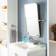 Surya Wall Decor & Mirrors Burnish Modern Bathroom Wall Mirror Silver Finish BUN-001 Multiple Sizes Available
