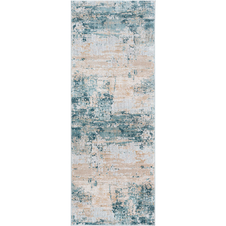 Surya Rugs Brunswick Collection Dusty Sage, Light Gray, Olive, Pale Blue, Taupe, Teal, White & Navy Area Rug BWK-2302