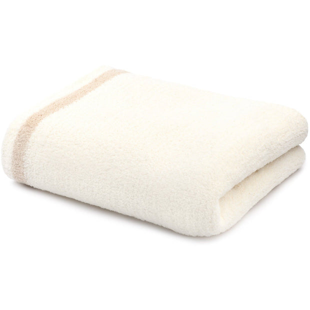 Kashwere Ultra Soft Stripe Queen Blanket Available In Crème With Malt & White With Slate