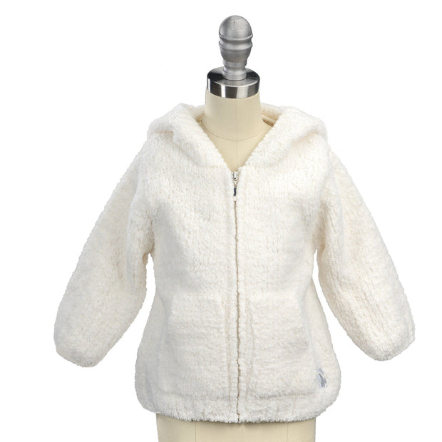 Kashwere Baby Ultra Plush Baby Hooded Jacket Available In Ice Blue, Crème, Lavender & Pink