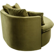 Surya Drancy Modern Olive Velvet Lounger Chair