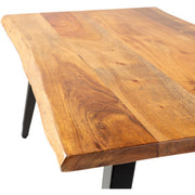 Surya Edge Modern Wood Top With Black Steel Base Coffee Table DGE-003