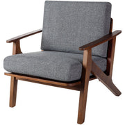 Surya Dover Modern Woven Accent Chair With Wood